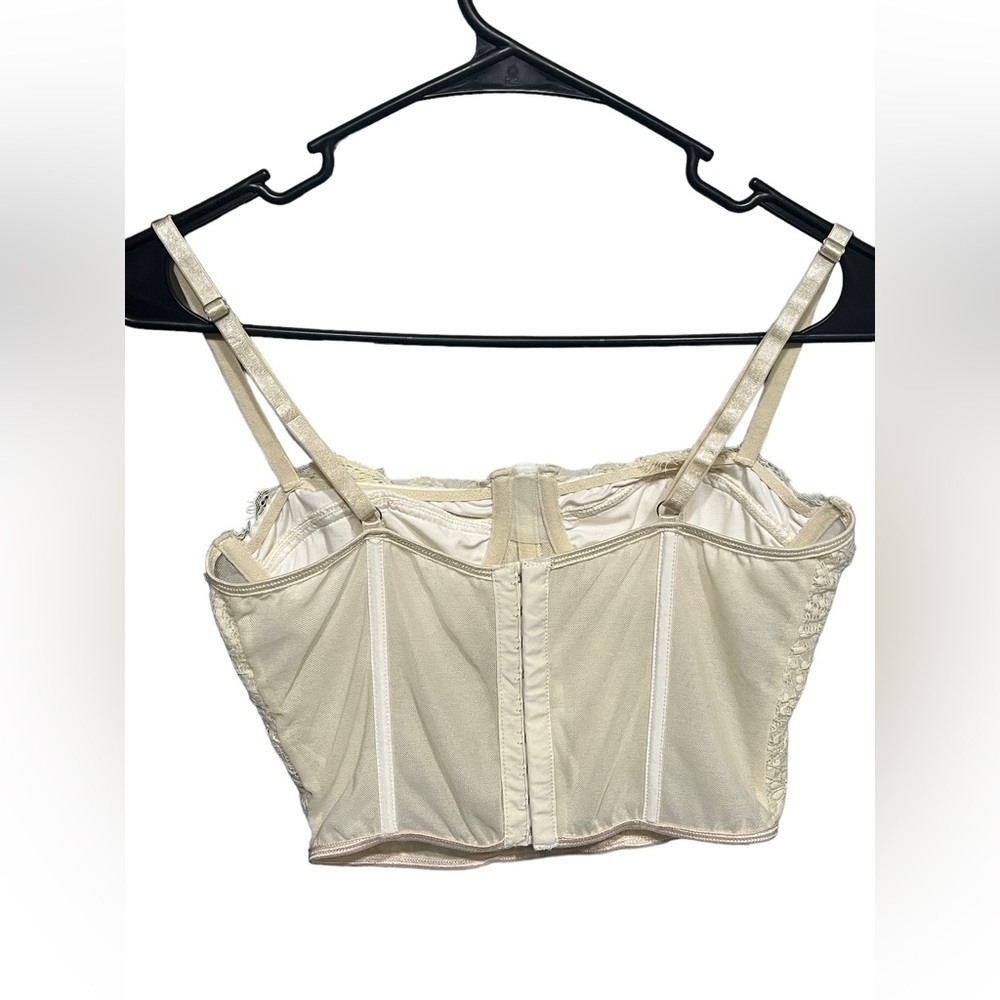 Cream/Ivory Corset Top w/adjustable straps - Size M - Picture 7 of 9